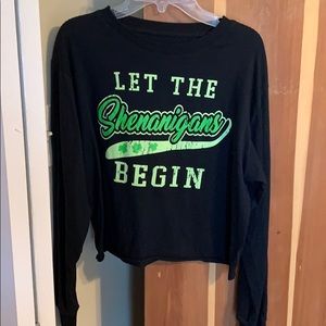 St Patrick’s Day Long Sleeve Crop Top